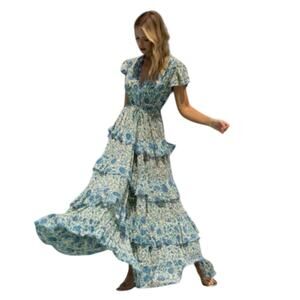 Miss June stunning long maxi sun dress Sz M excellent new